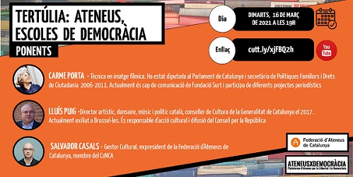 Tertúlia: Ateneus Escoles de Democracia