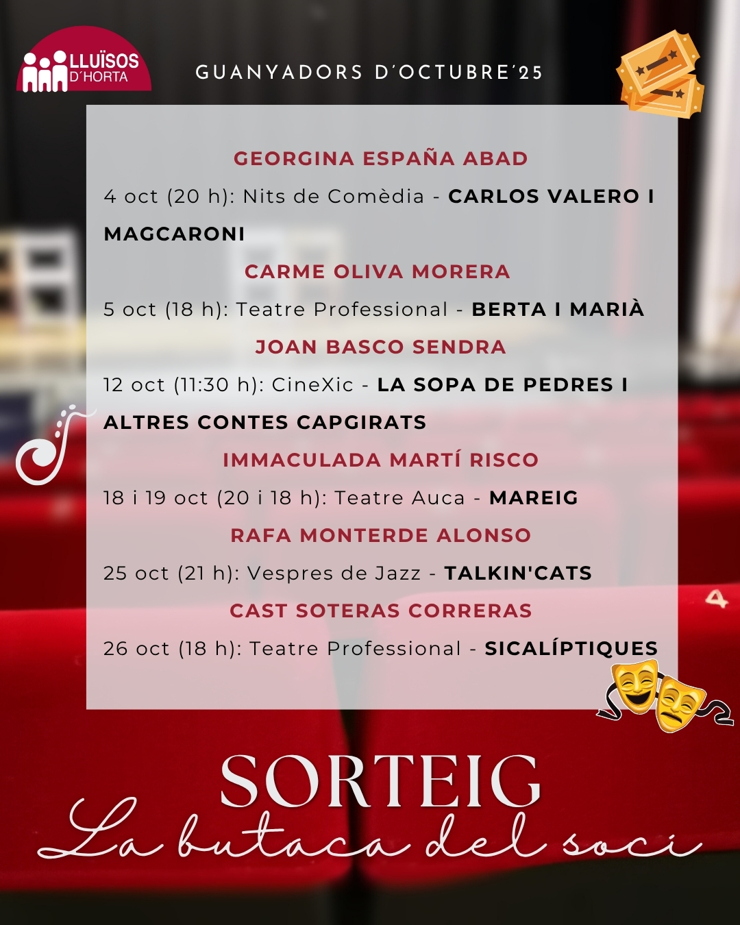 La Butaca del Soci - Octubre 2025